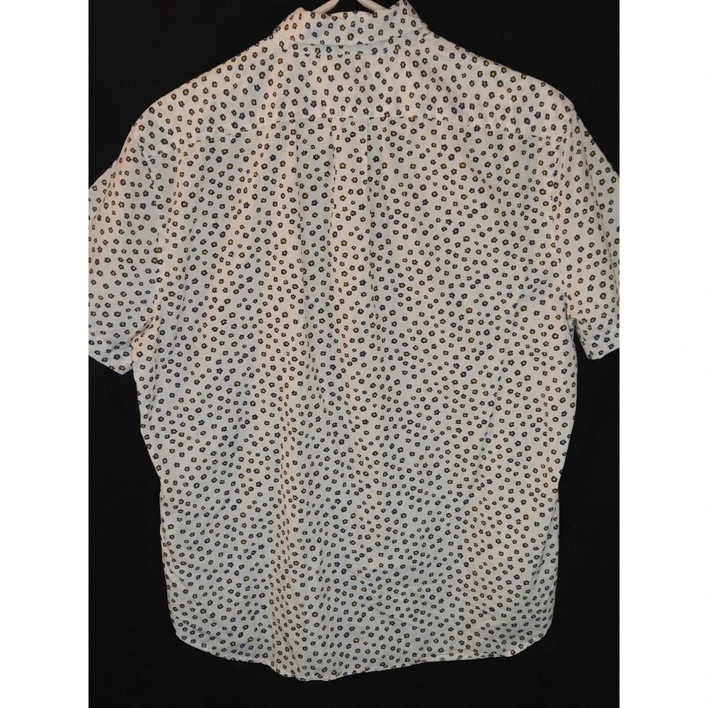 J.‎ Crew Classic Floral Print Short Sleeve Button Down Shirt Mens Large